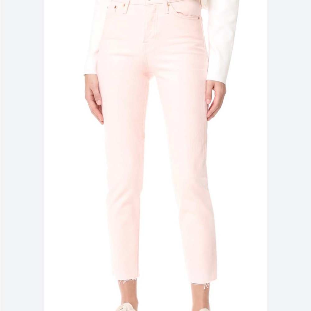 Levi's Wedgie Straight Jeans Light Pink sz 26